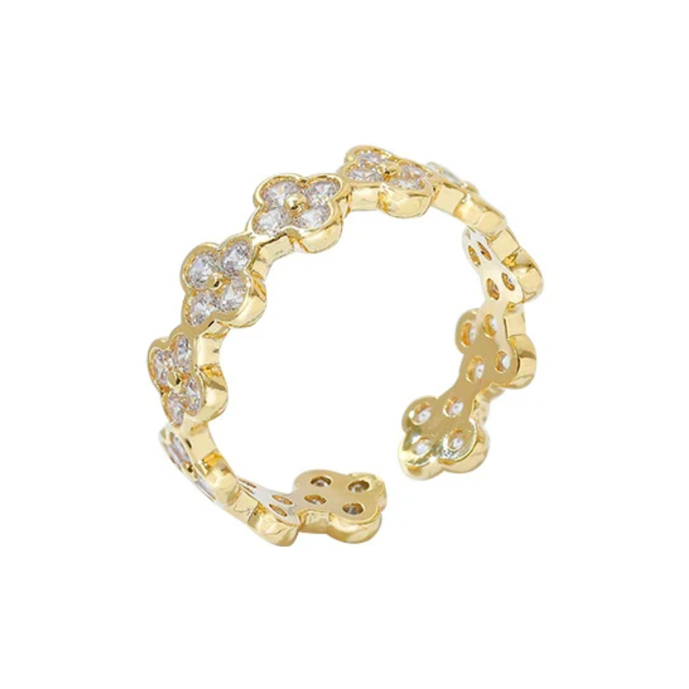 Rhinestone Clover Ring - Image 2