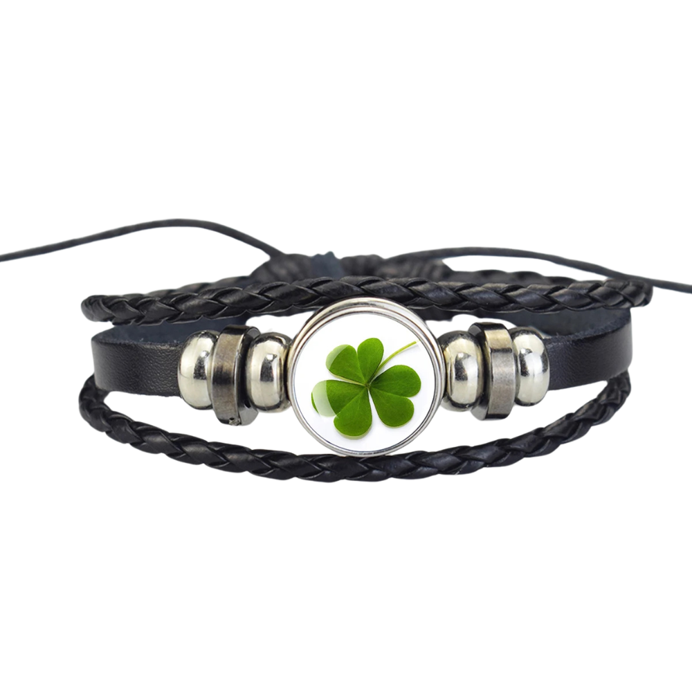 Black Clover Bracelet for Men
