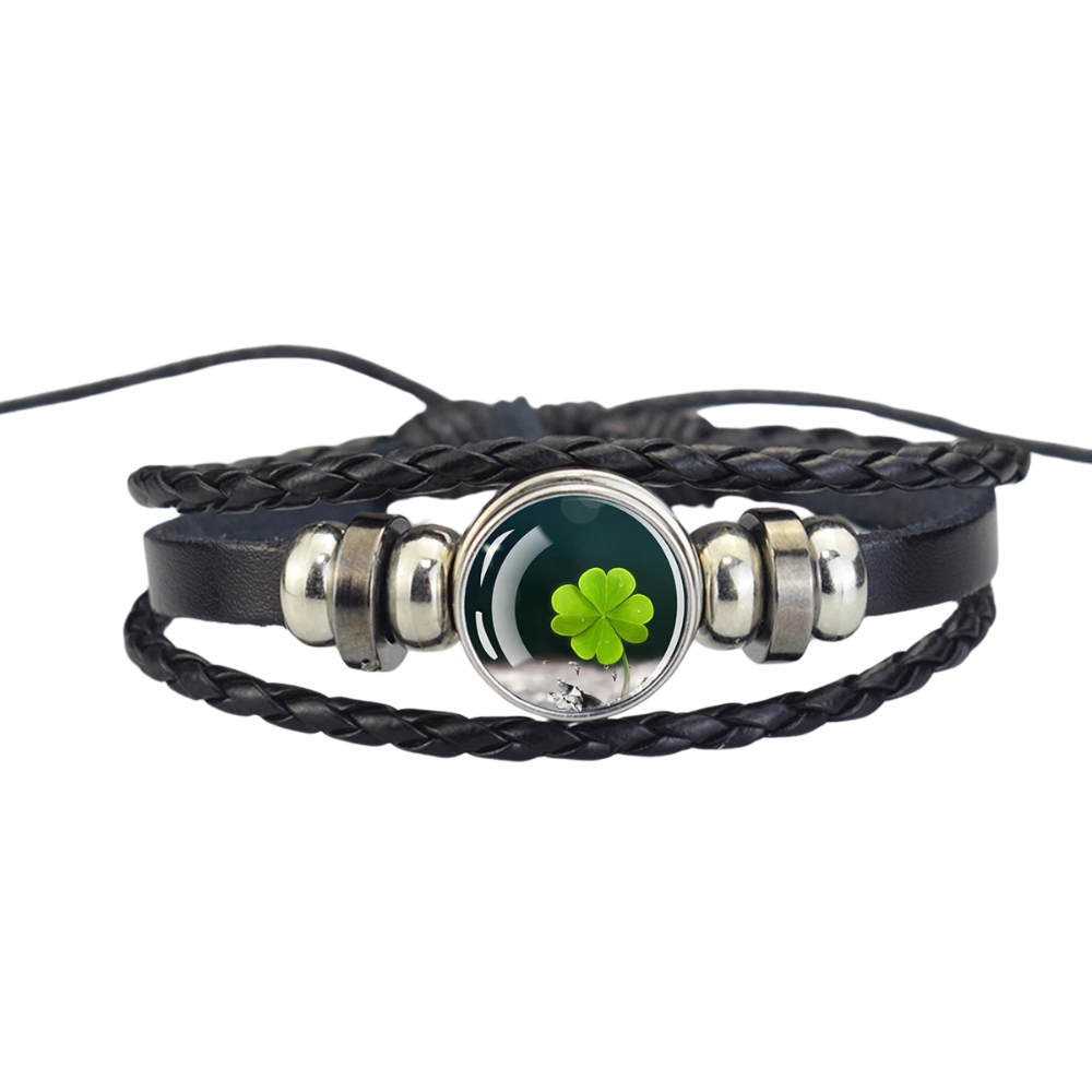 Black Clover Bracelet for Men