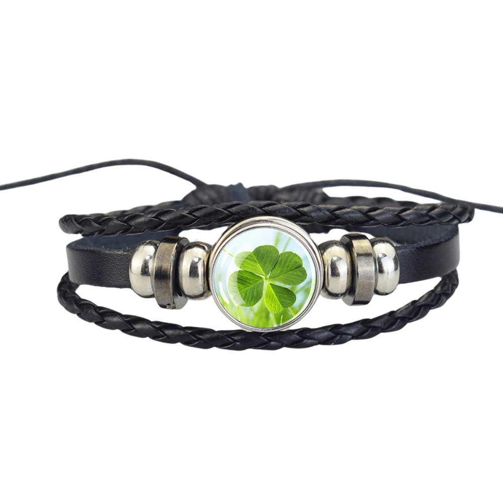 Black Clover Bracelet for Men