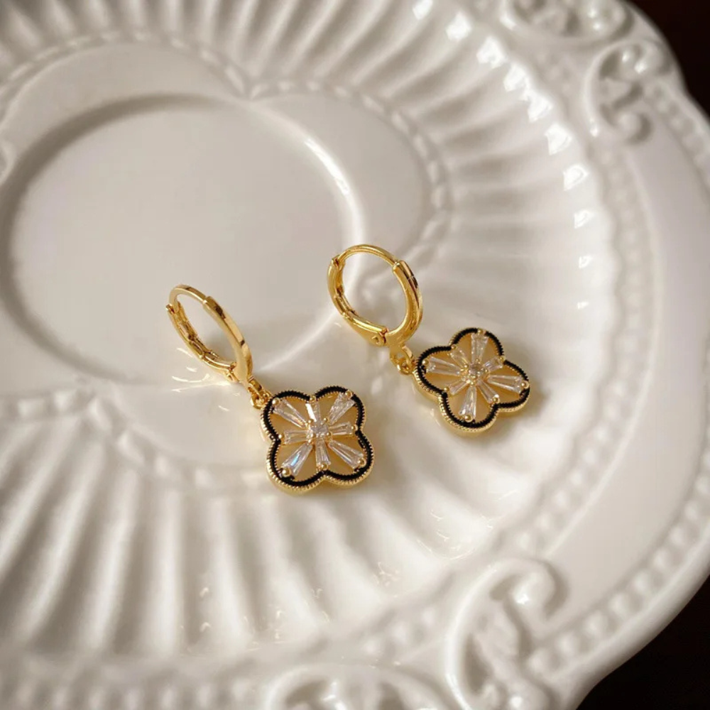 Gold Clover Earrings - Image 3