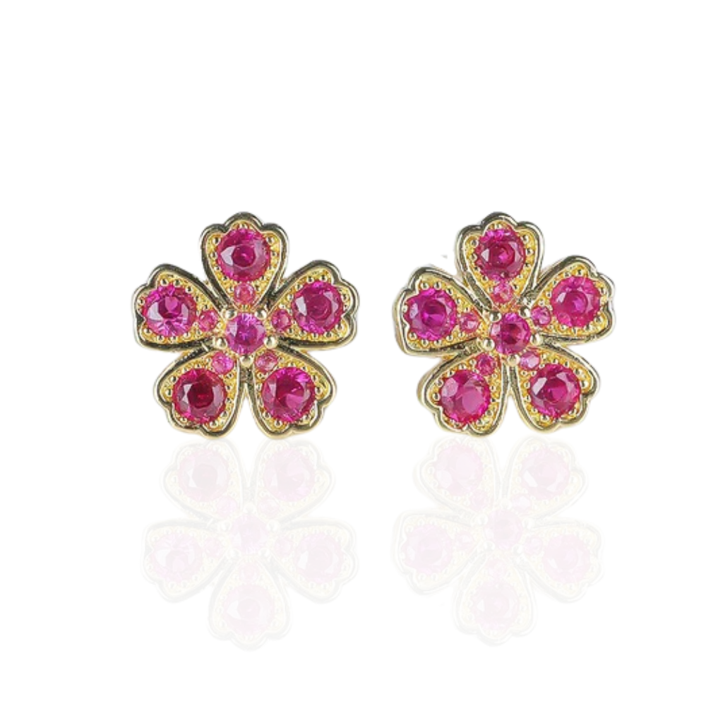 Zircon Clover Earrings - Image 5