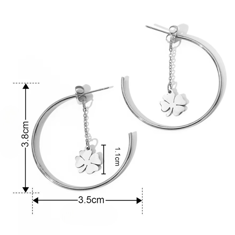 Clover Creole Earrings - Image 5
