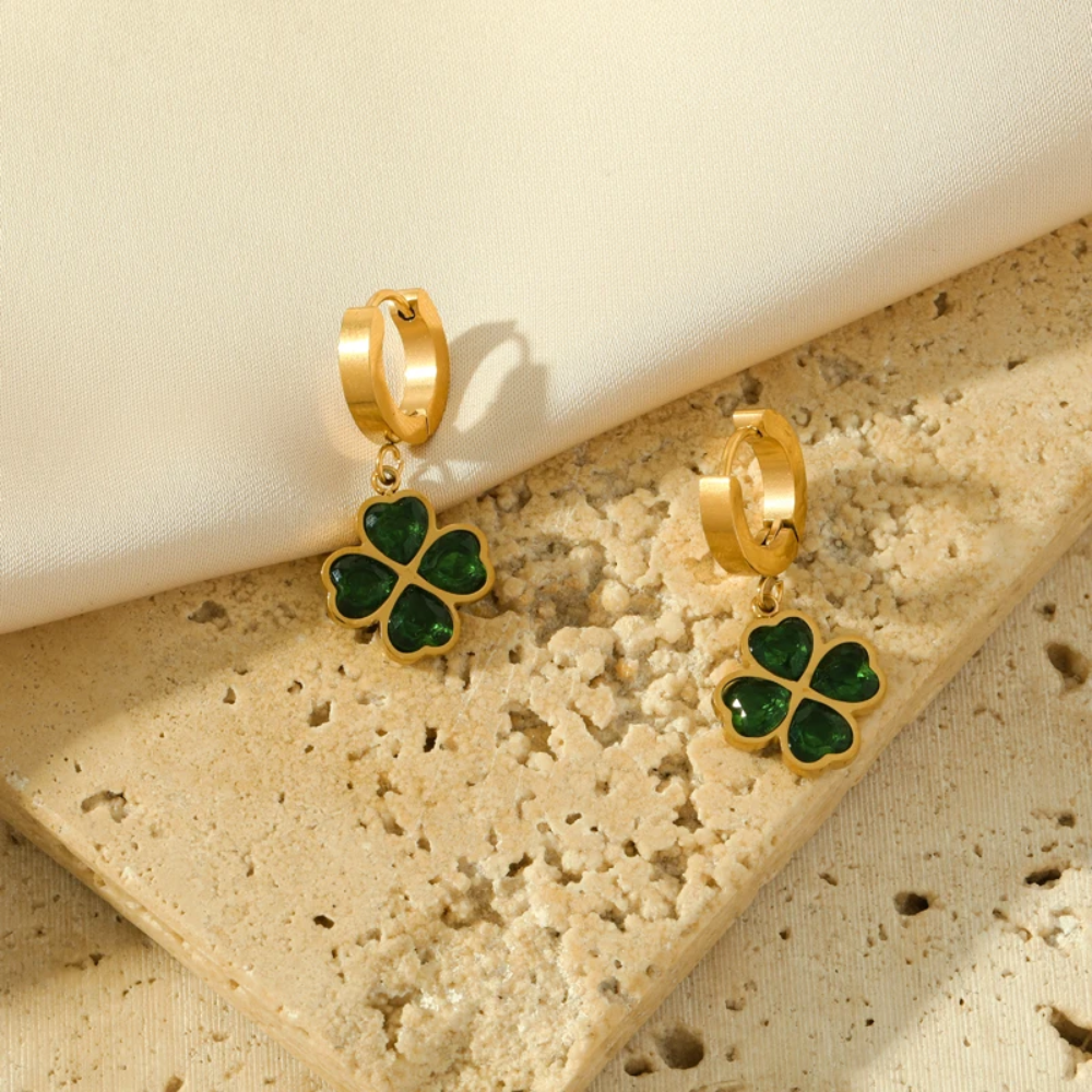Green Clover Earrings - Image 2