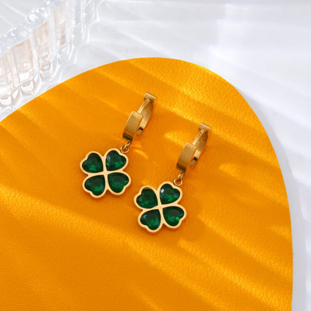 Green Clover Earrings - Image 6