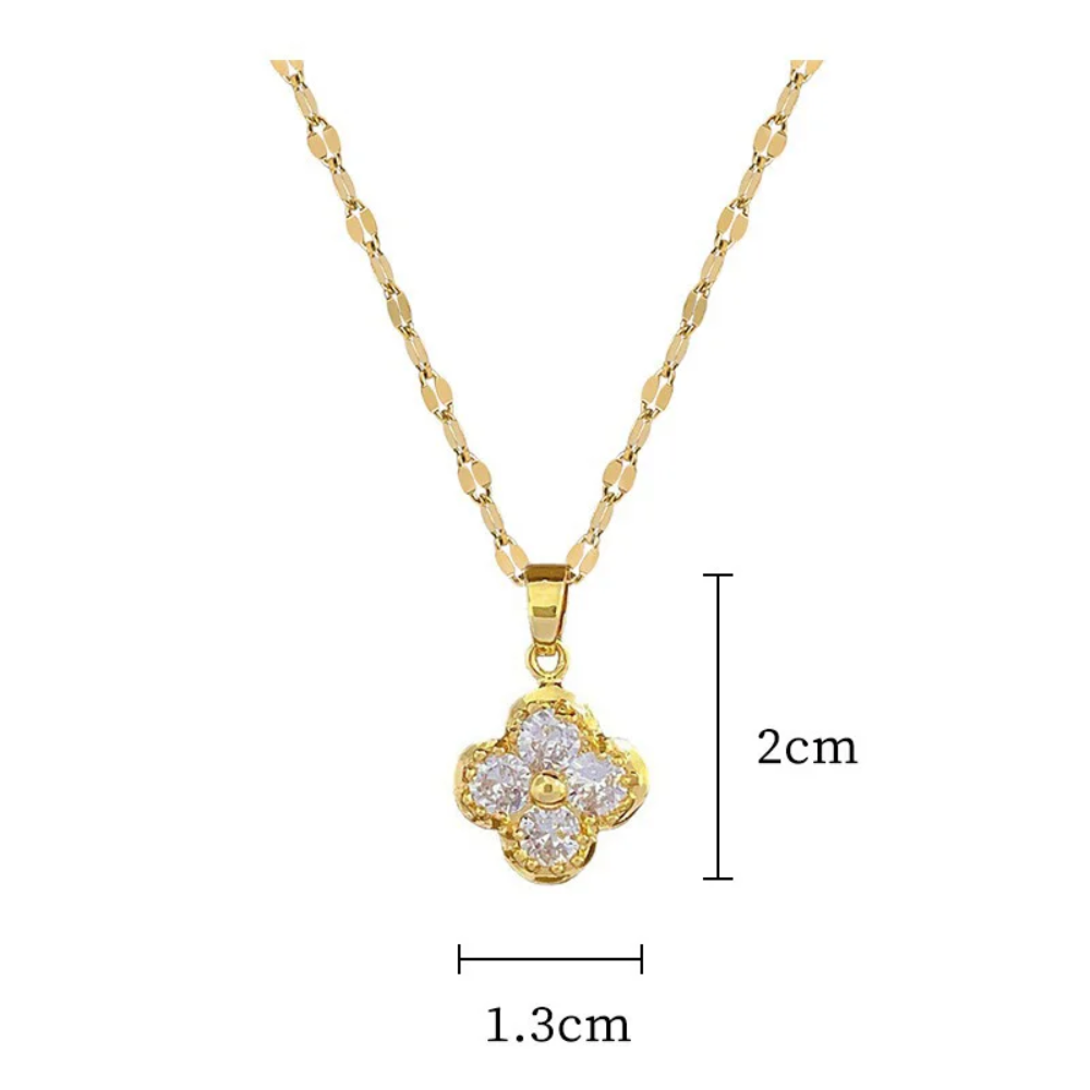 Diamond Clover Necklace - Image 4