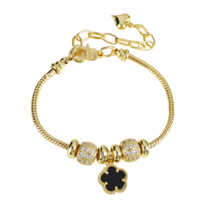 Bracelet Trèfle noir