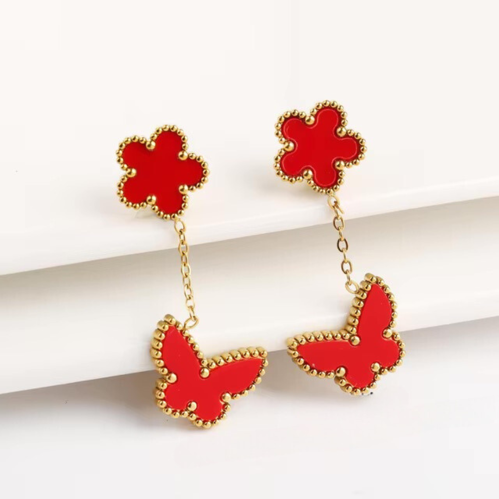Butterfly Clover Earrings