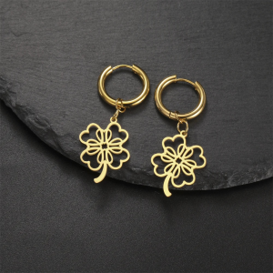 Clover Creole Earring