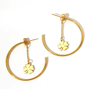 Clover Creole Earrings