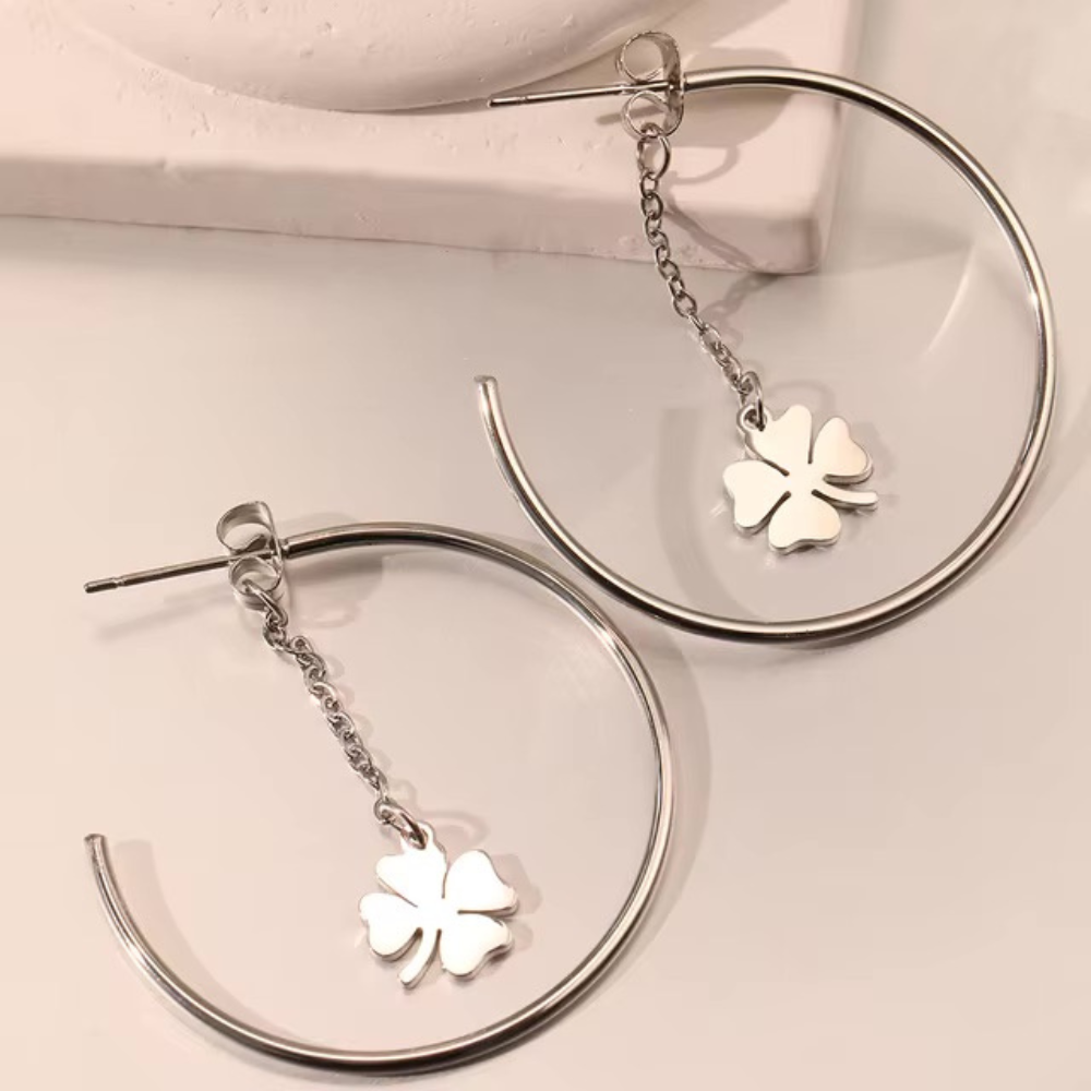 Clover Creole Earrings