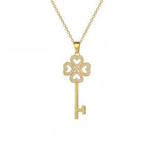 Clover Key Necklace