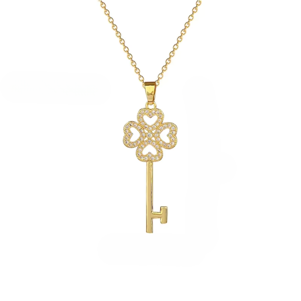 Clover Key Necklace