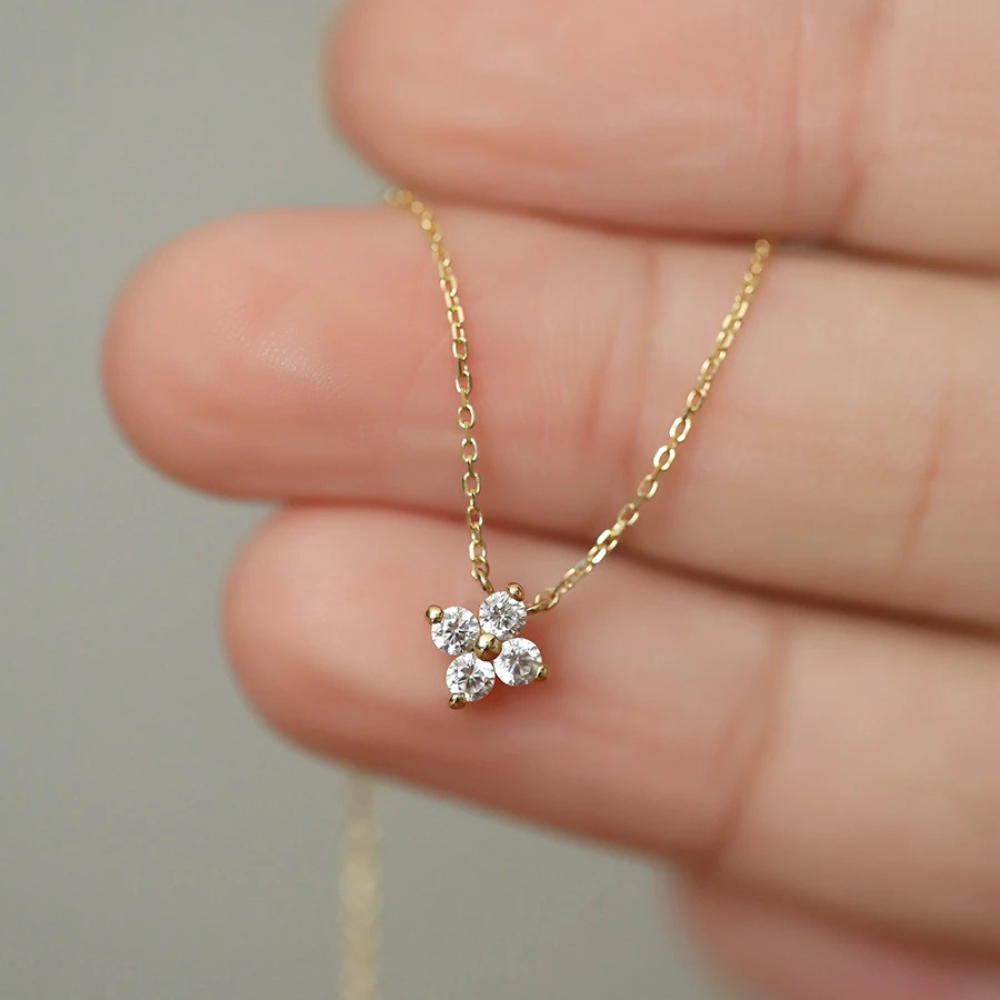 Zirconium Clover Necklace - Image 4