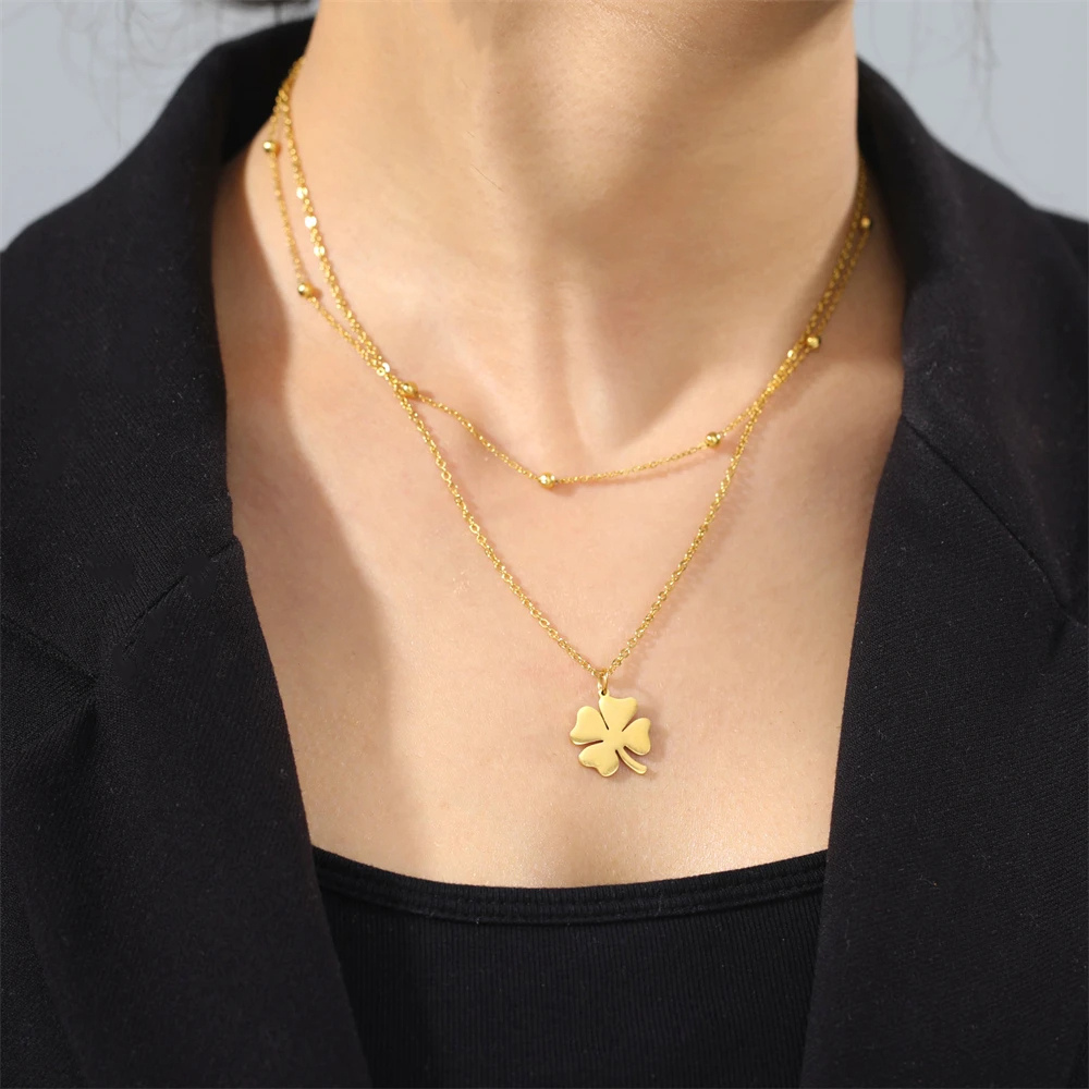 Double Clover Necklace - Image 3