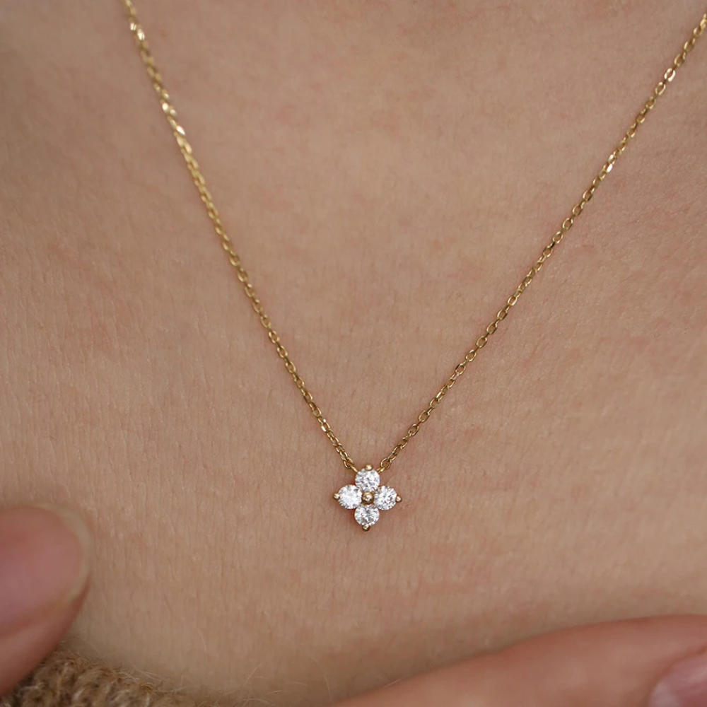 Zirconium Clover Necklace - Image 3