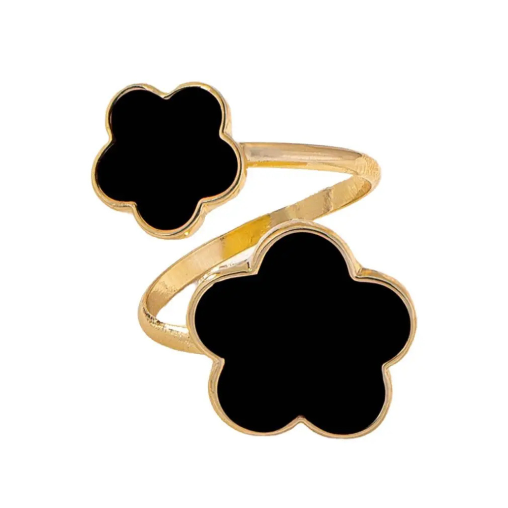 Double Clover Mother of Pearl Ring