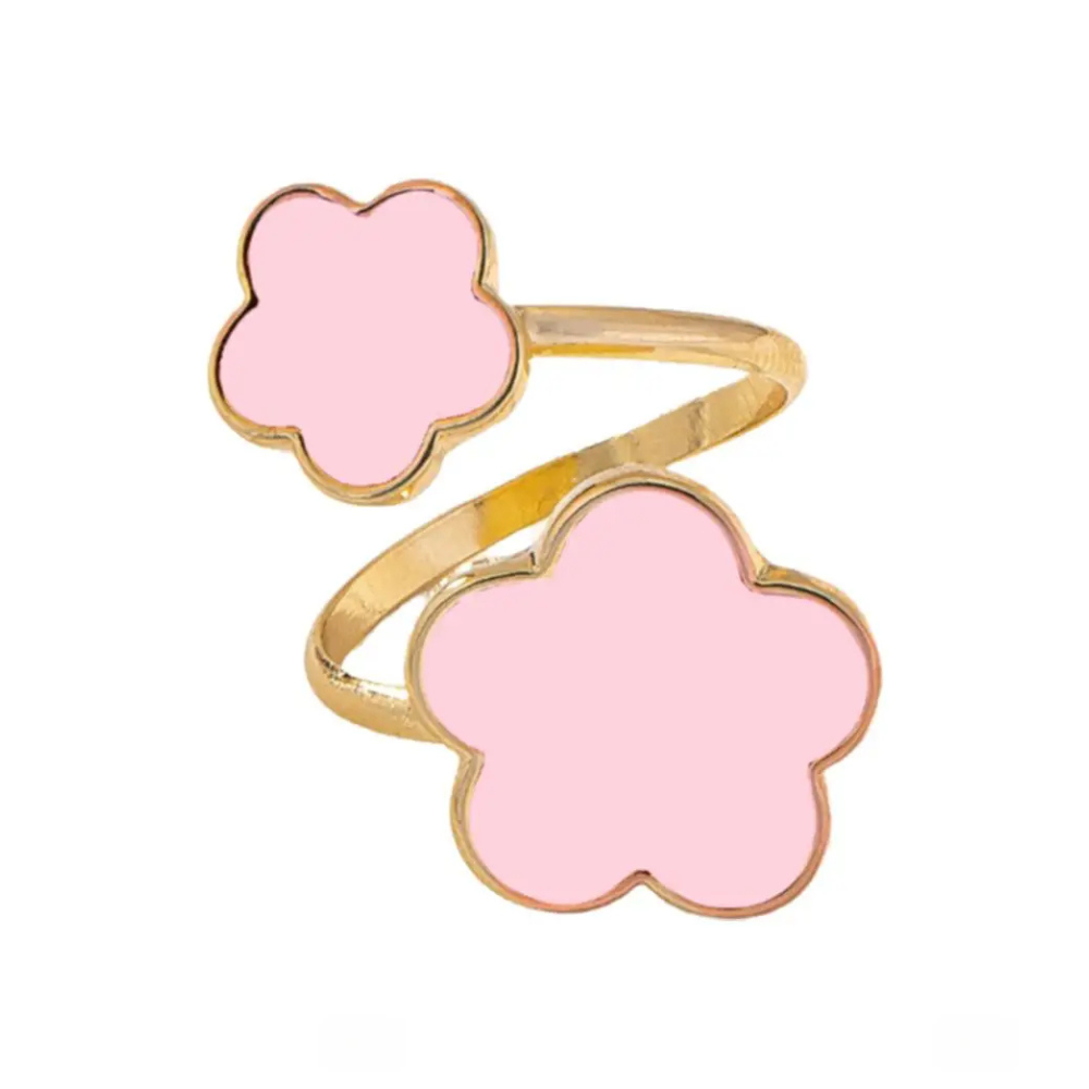 Double Clover Mother of Pearl Ring
