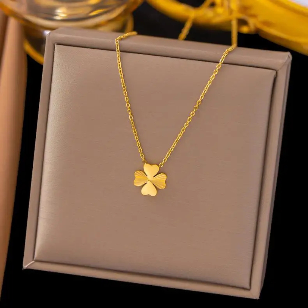 Four Hearts Clover Necklace