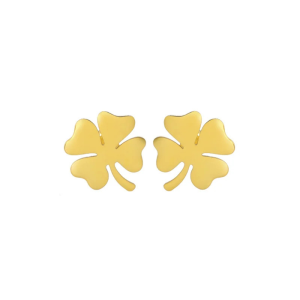 Gold 4 Leaf Clover Earring