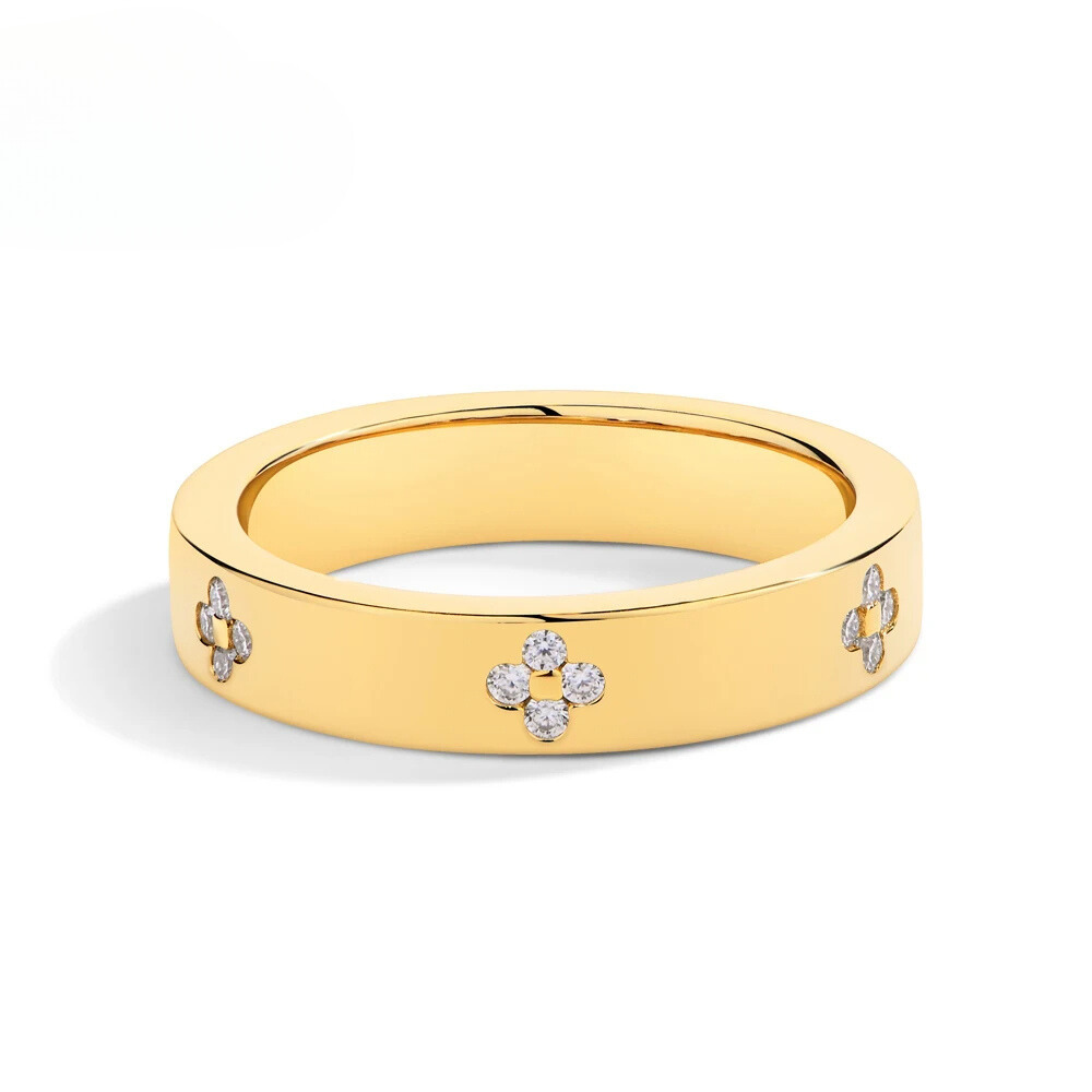 Gold Plated Clover Ring