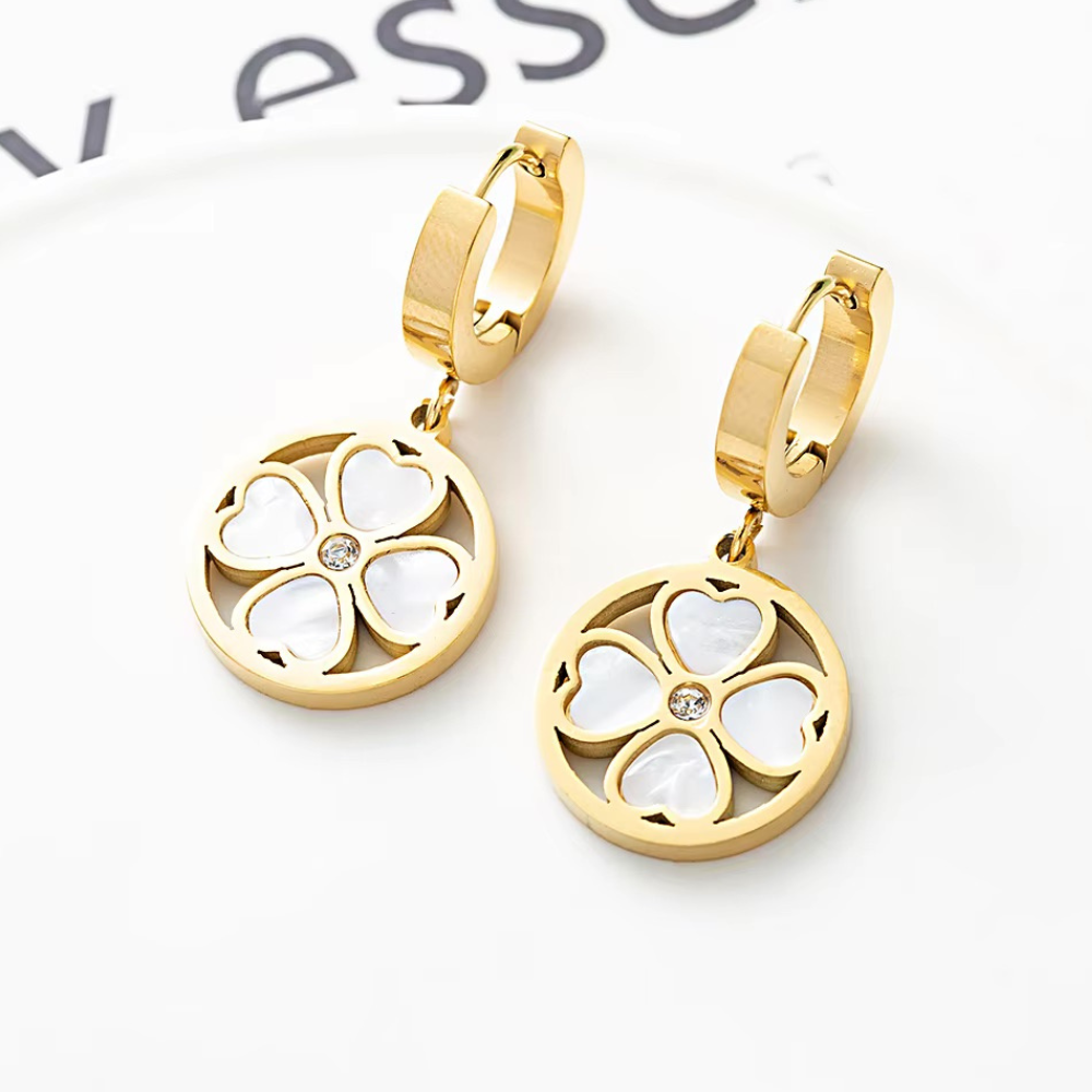 Golden Clover Earrings