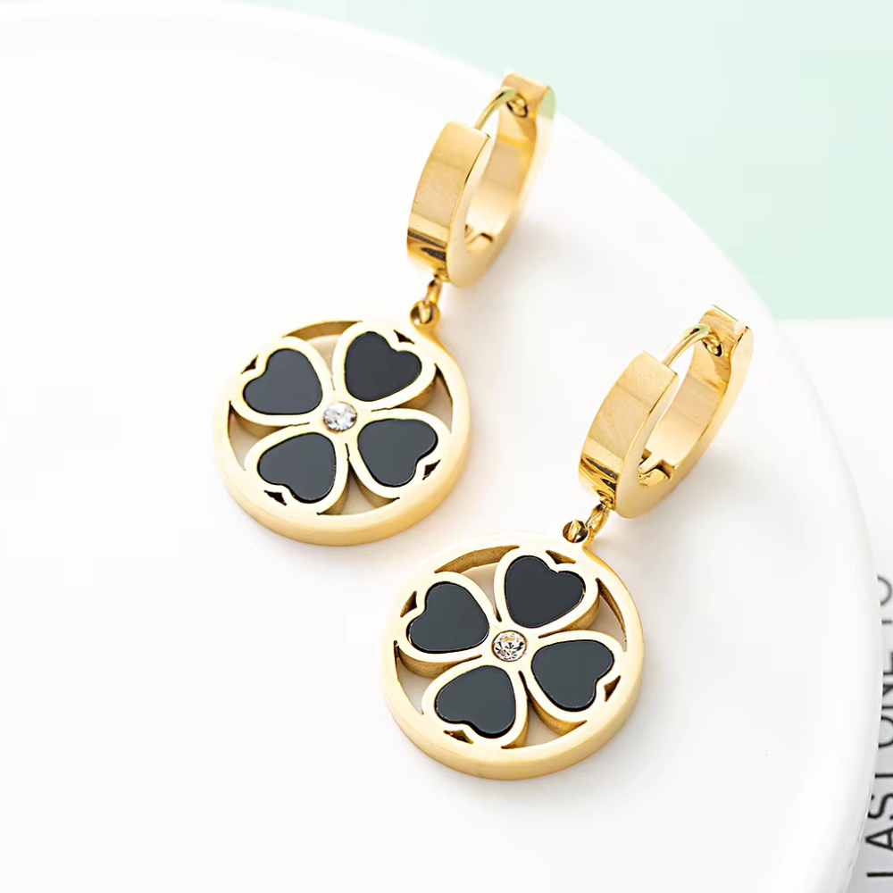 Golden Clover Earrings