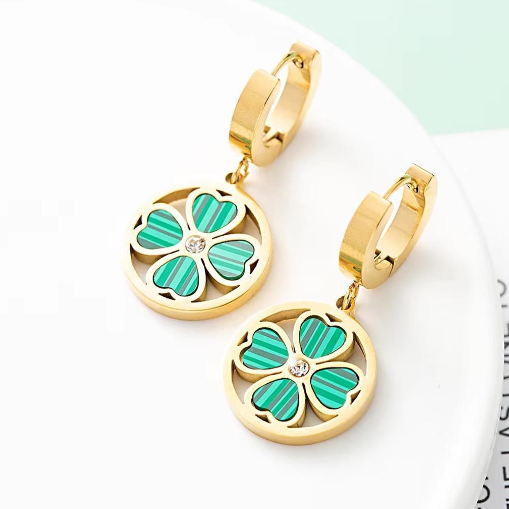 Golden Clover Earrings
