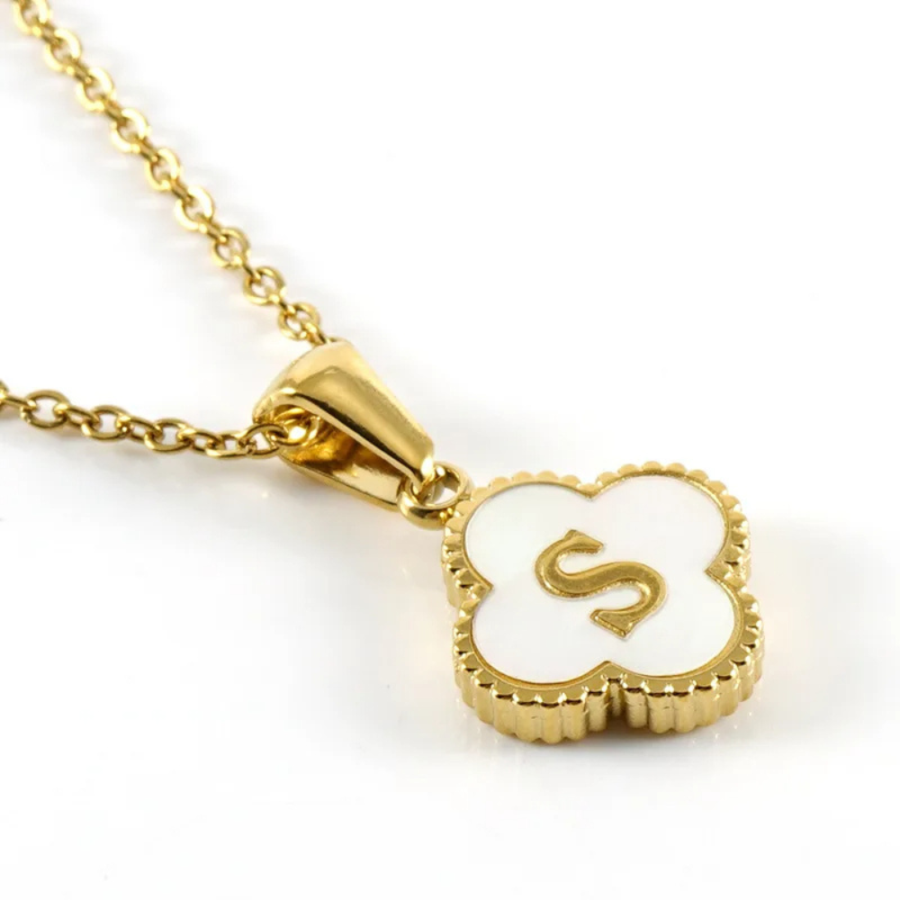 Initial Clover Necklace