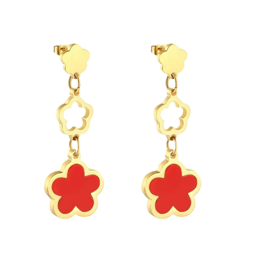 Mother of Pearl Clover Earrings