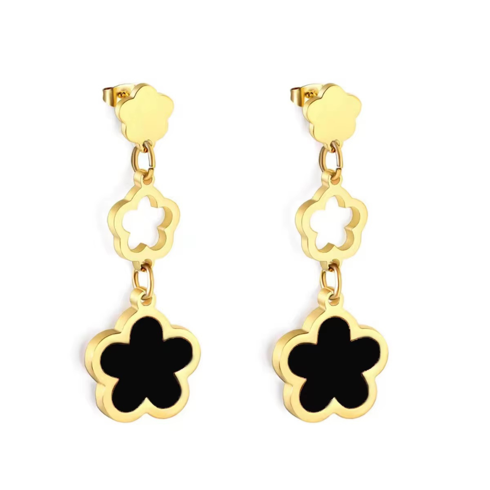 Mother of Pearl Clover Earrings