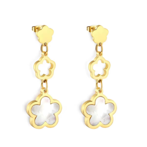 Mother of Pearl Clover Earrings