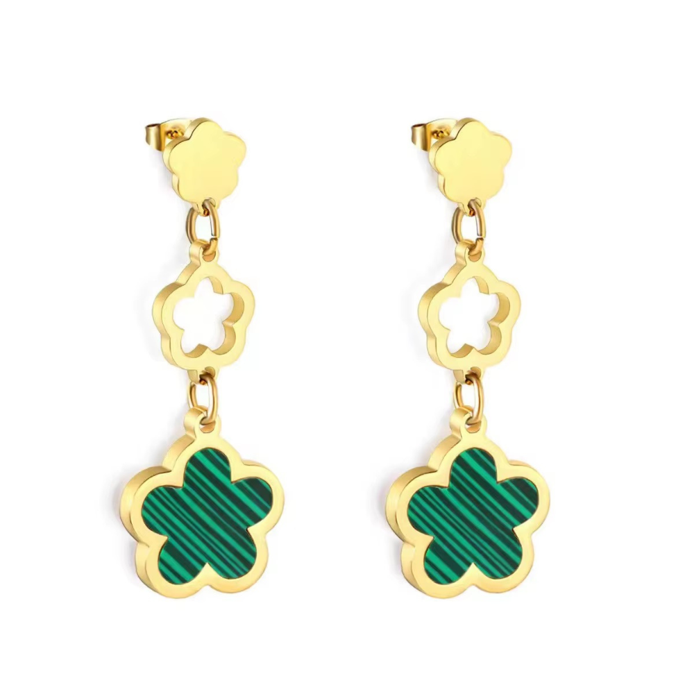 Mother of Pearl Clover Earrings