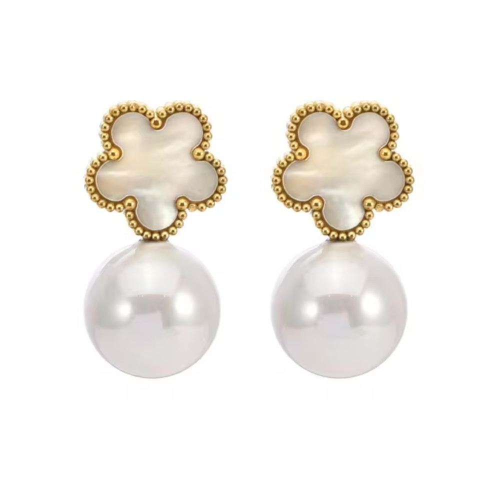 Pearl Clover Earrings