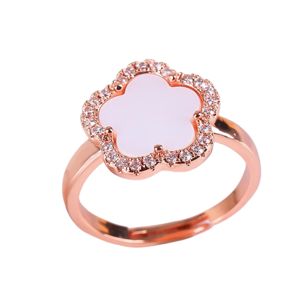 Pink and White Clover Ring