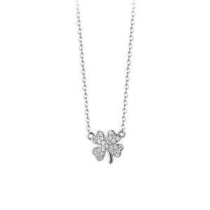 Rhinestone Clover Necklace