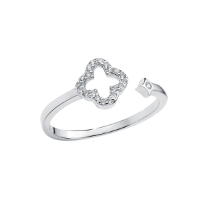 Silver Clover Ring