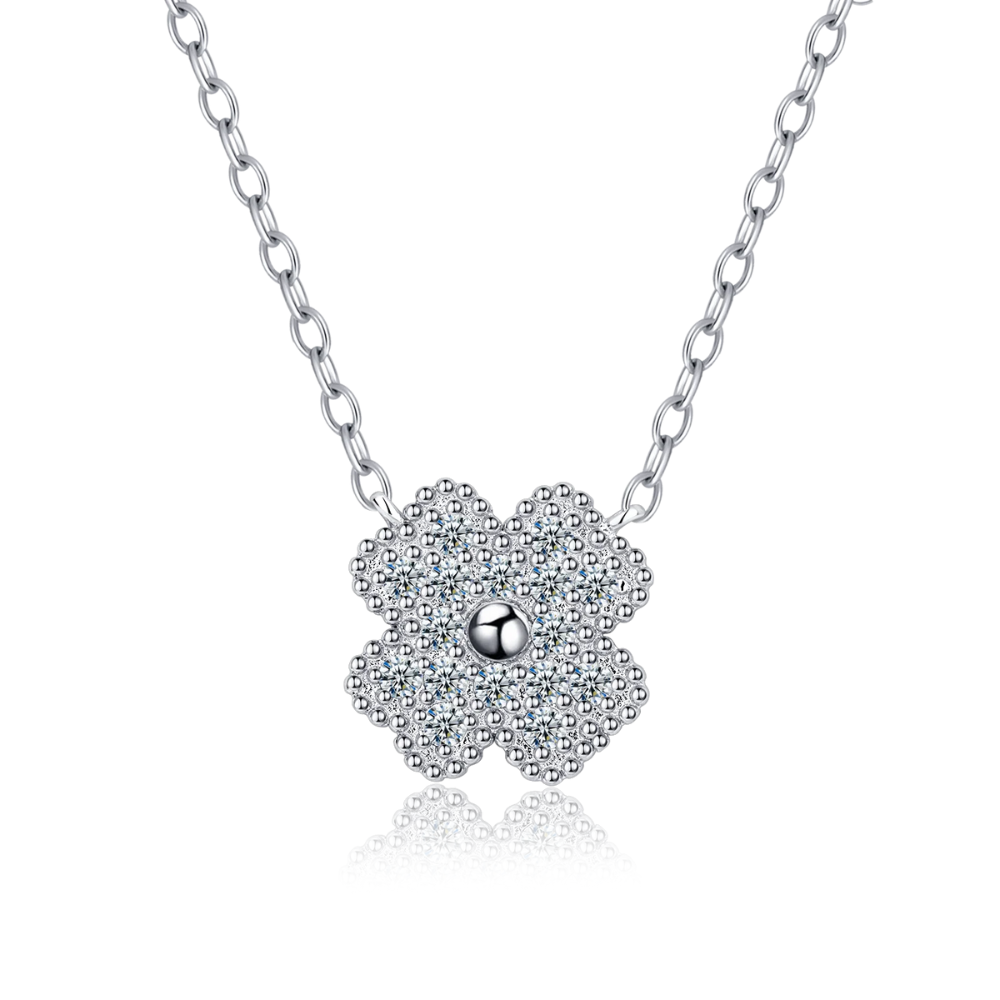 Silver Four Leaf Clover Necklace