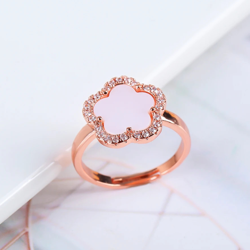 Pink and White Clover Ring - Image 2