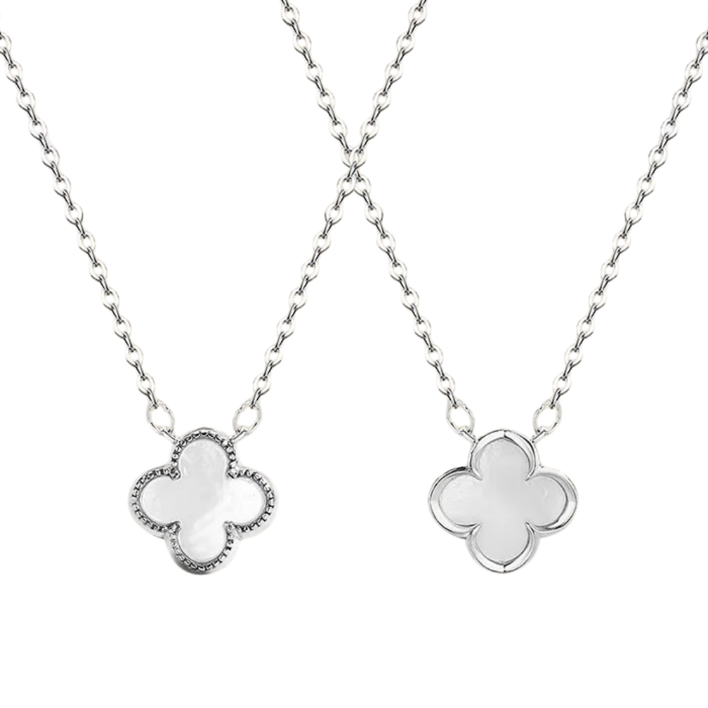 Platinum Clover Necklace - Image 2