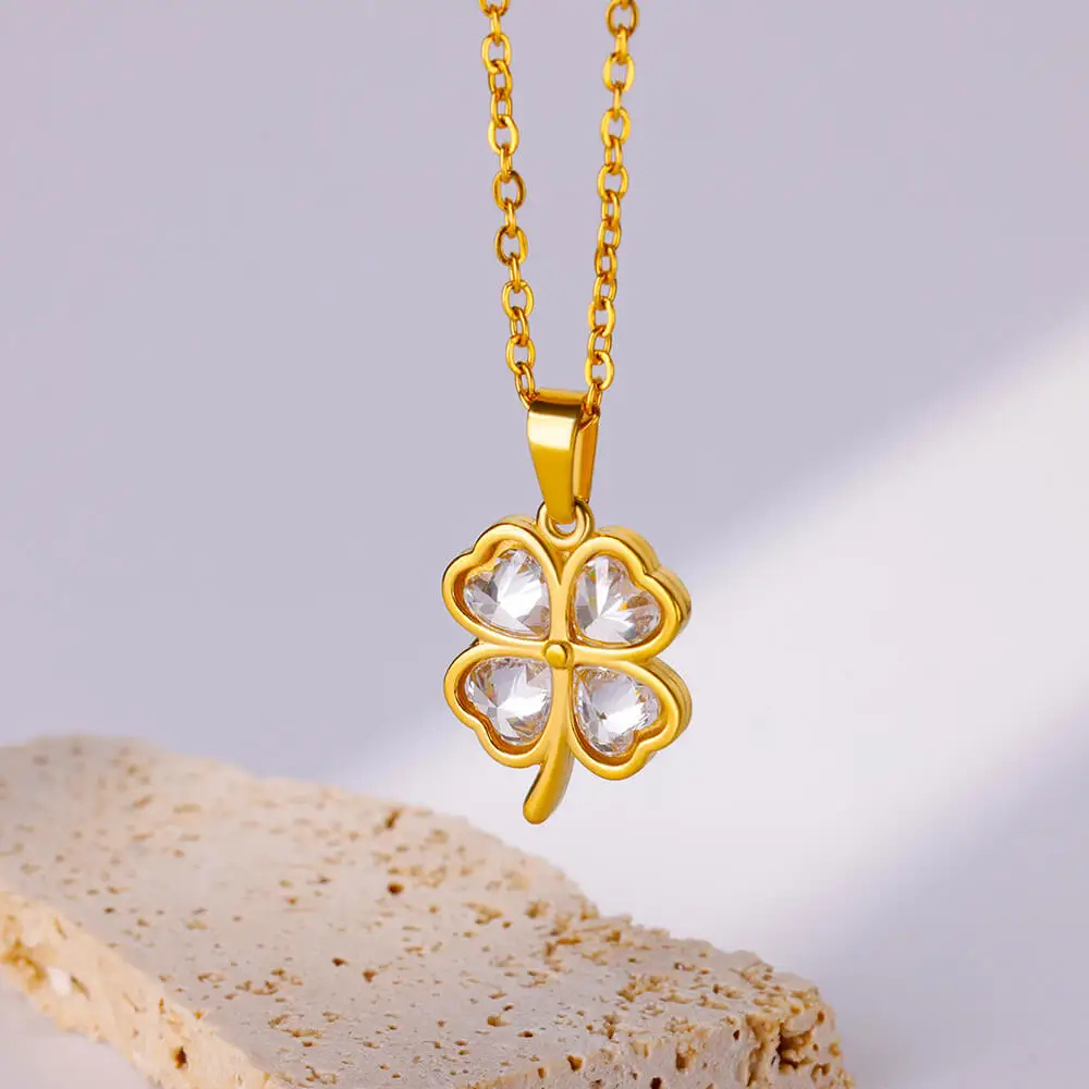 Women's Four Leaf Clover Necklace - Image 2