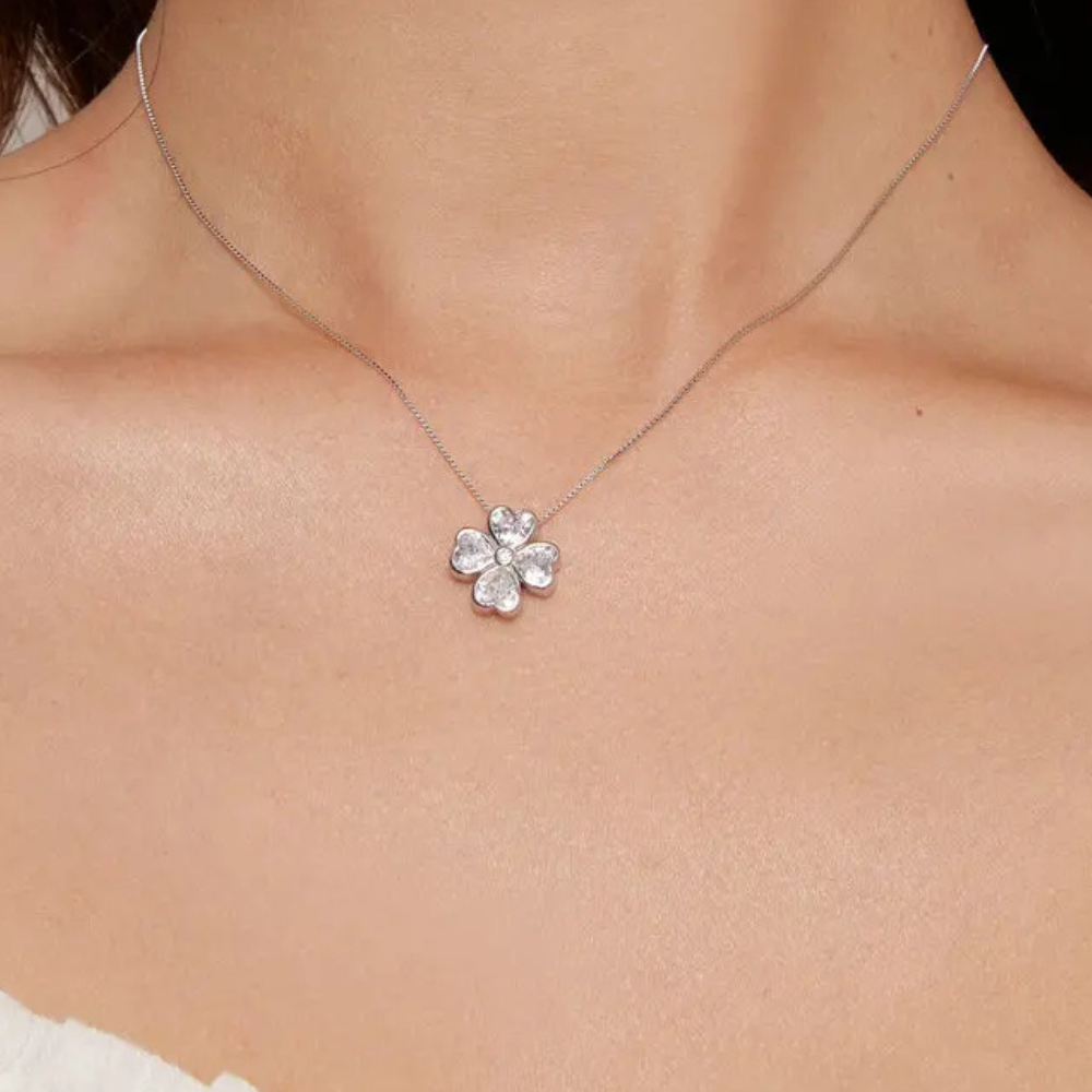 Crystal Clover Necklace - Image 2