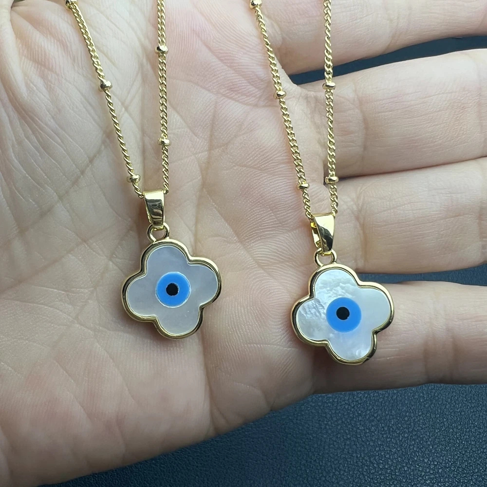 Blue Eye Clover Necklace - Image 6