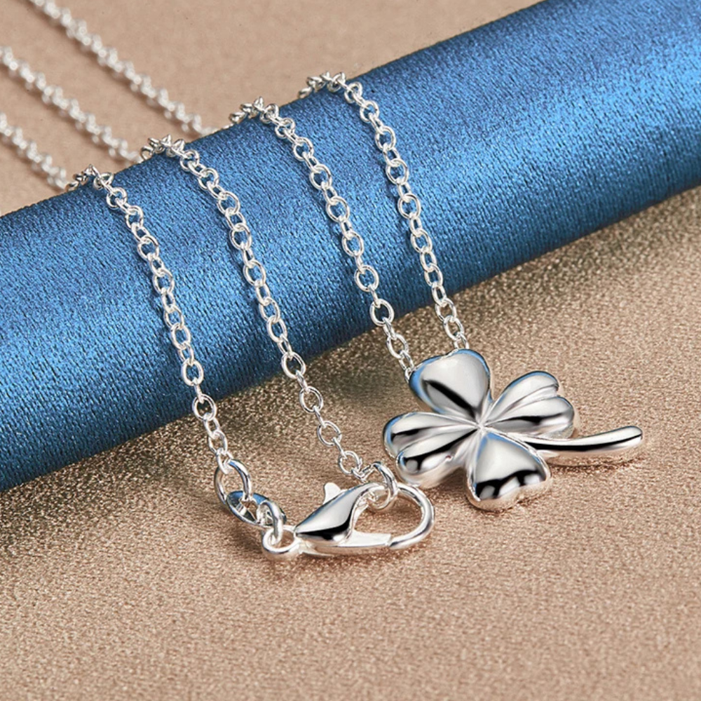 Silver Clover Necklace - Image 2