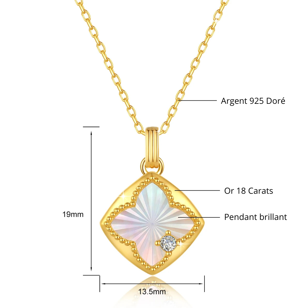 18 Carat Gold Clover Necklace - Image 5