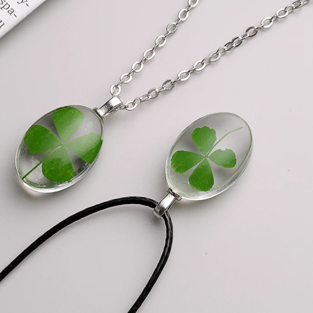 Water Drop Clover Necklace - Image 4