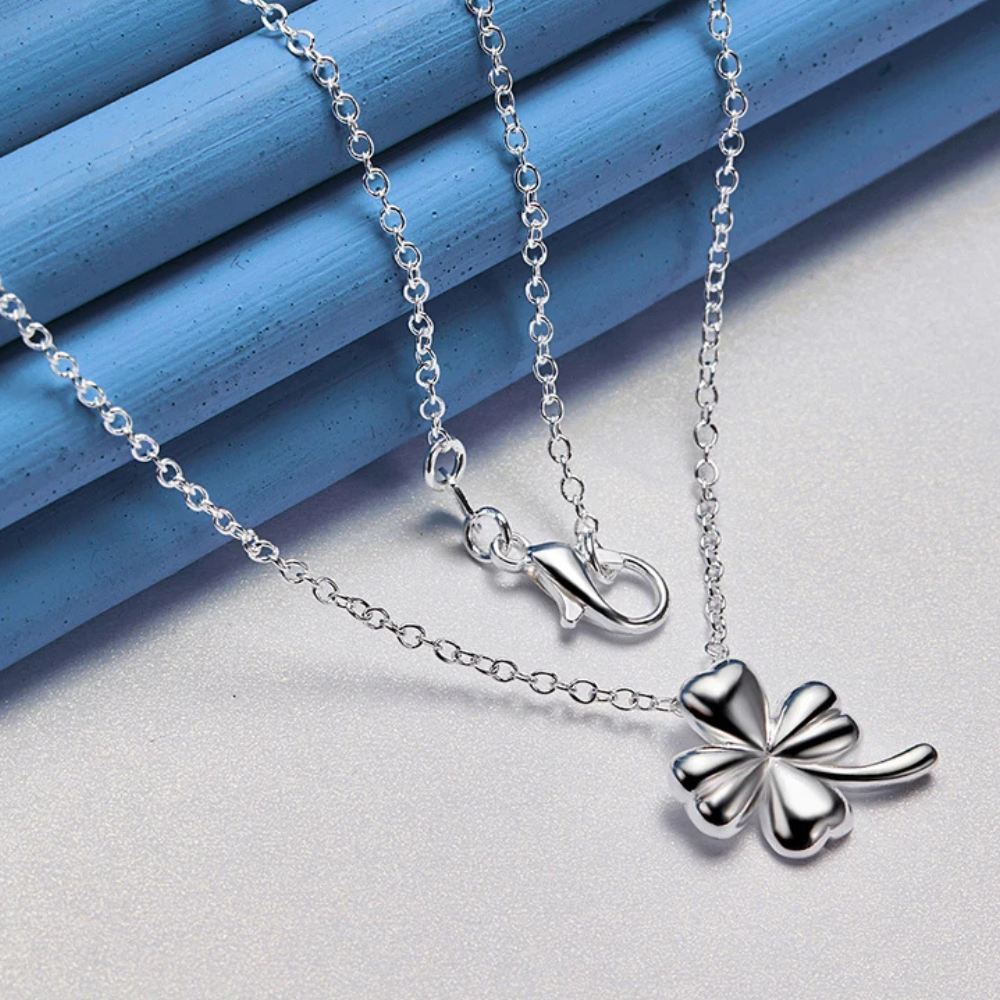Silver Clover Necklace - Image 5