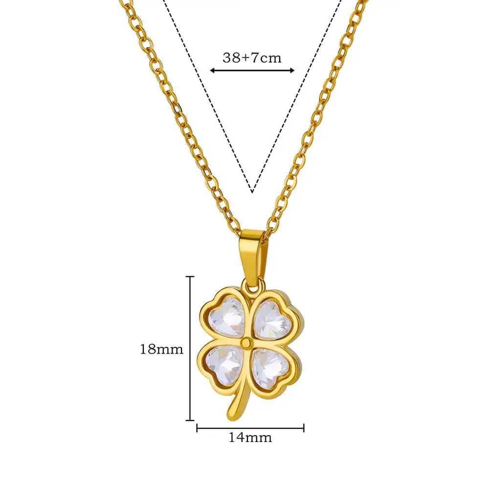 Women's Four Leaf Clover Necklace - Image 4