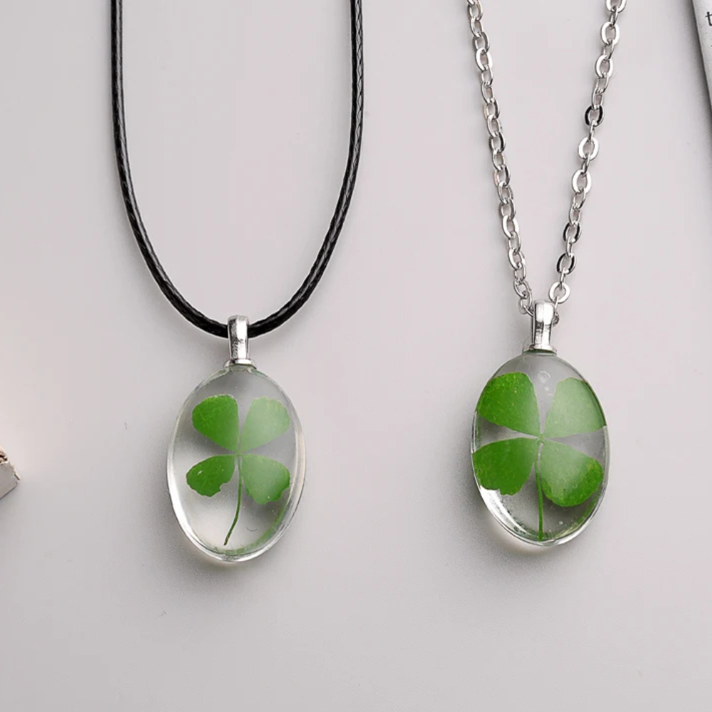 Water Drop Clover Necklace - Image 5