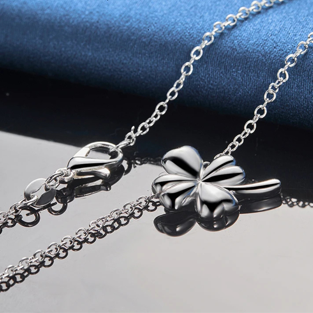 Silver Clover Necklace - Image 3